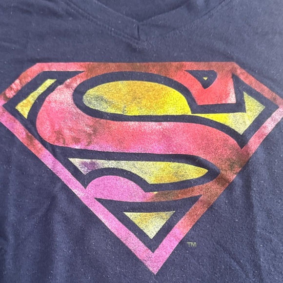 Superman Women’s Navy Blue T-Shirt - Picture 3 of 6